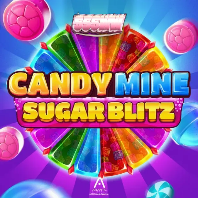 Candy Mine Sugar Blitz স্লট গেমের রঙিন ইন্টারফেস এবং বোনাস ফিচার